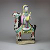 Y913 Famille rose equestrian figure of Wang Zhaojun