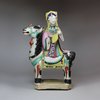 Y913 Famille rose equestrian figure of Wang Zhaojun