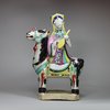 Y913 Famille rose equestrian figure of Wang Zhaojun