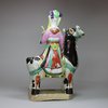 Y913 Famille rose equestrian figure of Wang Zhaojun