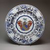 Y924 Polychrome armorial plate, Yongzheng c. 1730