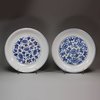 Y925 Matched pair of Chinese blue and white dishes