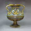 Y933 Italian Deruta maiolica lustre baluster vase, c. 1530