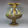 Y933 Italian Deruta maiolica lustre baluster vase, c. 1530