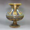 Y933 Italian Deruta maiolica lustre baluster vase, c. 1530