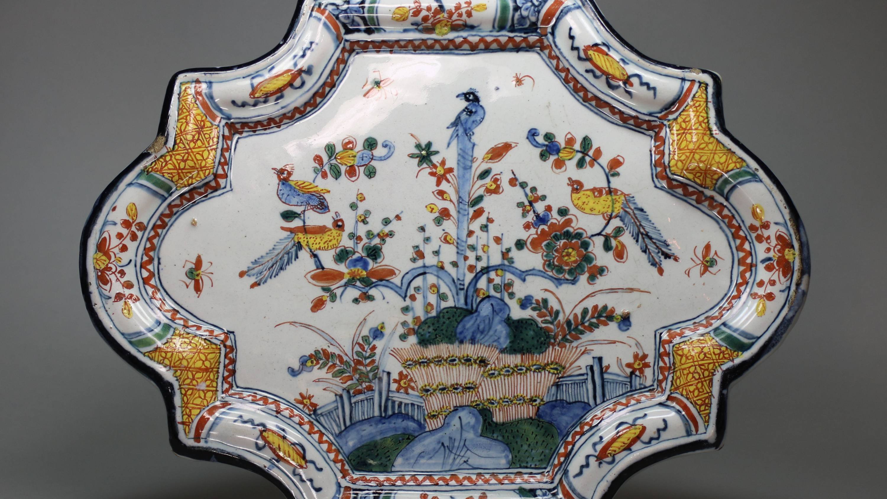 Dutch Delft Polychrome Jar 18th Century Hand Painted at De