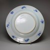 Y957 'Pronk' blue and white 'la dame au parasol' plate, c. 1740