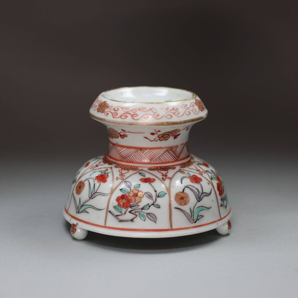 Y970 Japanese polychrome circular salt, c. 1700