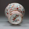 Y970 Japanese polychrome circular salt, c. 1700