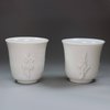 Y975 Pair of Chinese blanc de chine libation cups