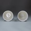 Y975 Pair of Chinese blanc de chine libation cups