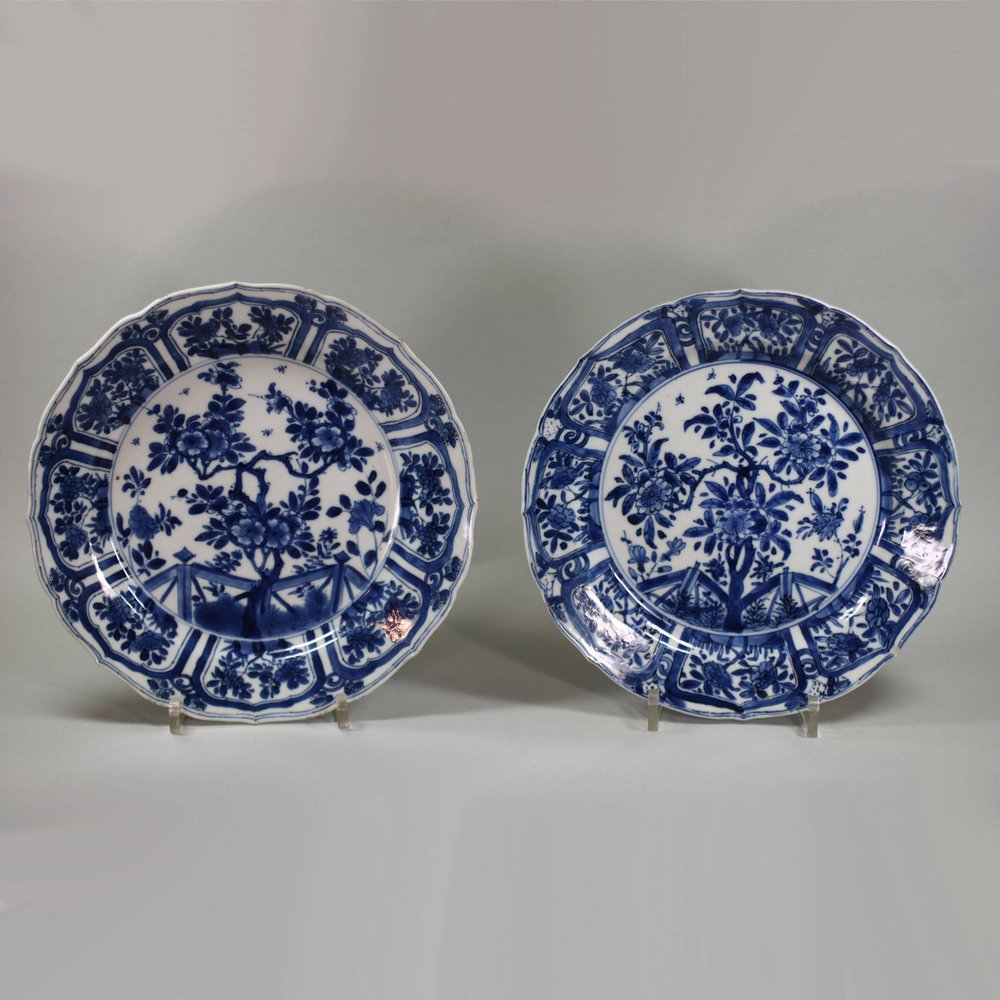 Y979 Set of four Chinese blue and white plates, 18th century