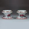 Y981 Pair of famille rose circular salts, Yongzheng (1723-35)