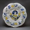 Y984 Dutch Delft 'Royal' lobed dish, 18th century