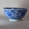 W916 A FINE BLUE AND WHITE 'LOTUS' BOWL KANGXI SIX-CHARACTER MARK AND OF THE PERIOD (1662-1722)