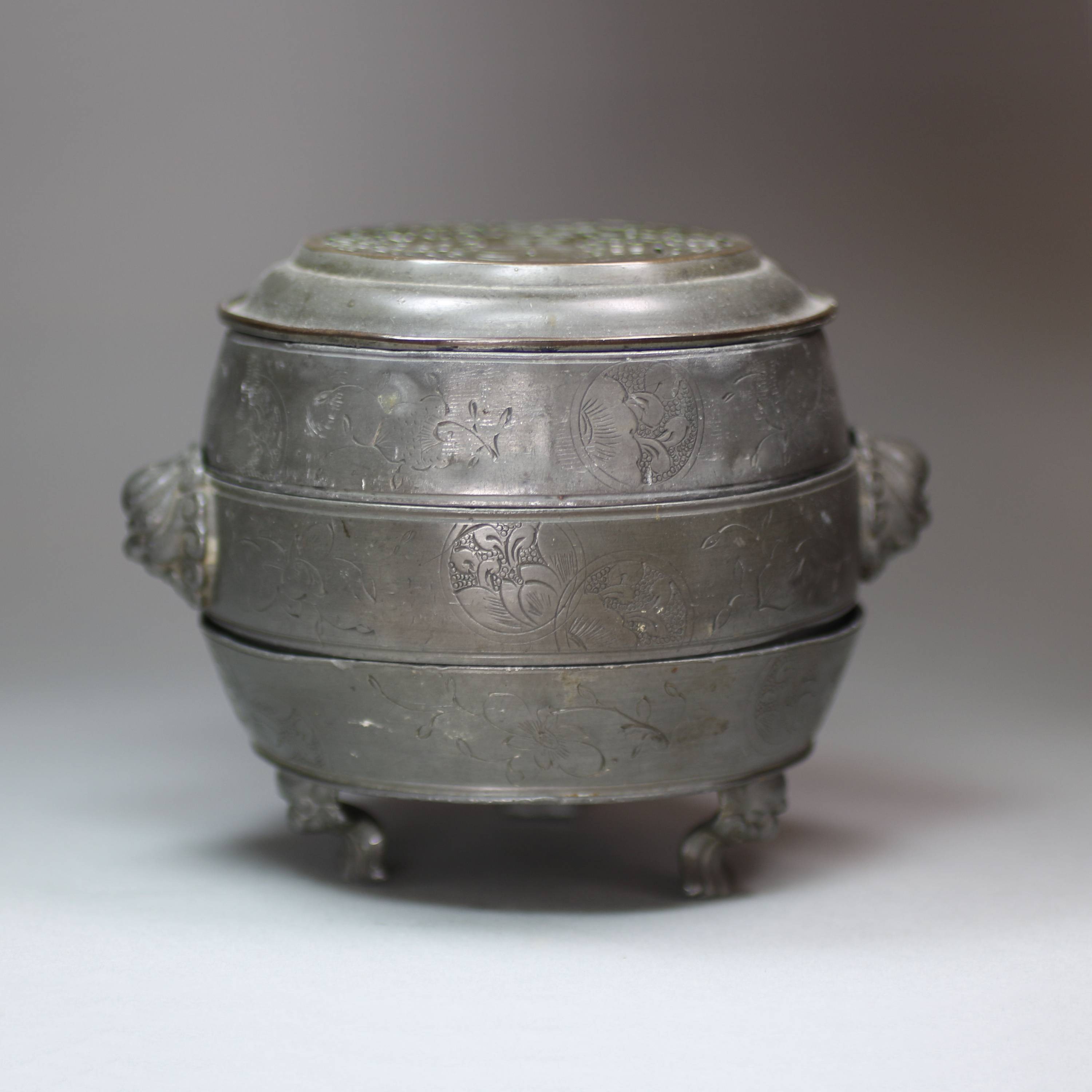 ANTIQUE BEBE SILVER パールーネクレイス Kayserzinn - German Art Nouveau Pewter Pitcher c1900s